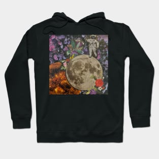 Aesthetic Astronaut Moon Art by Courtney Graben Hoodie